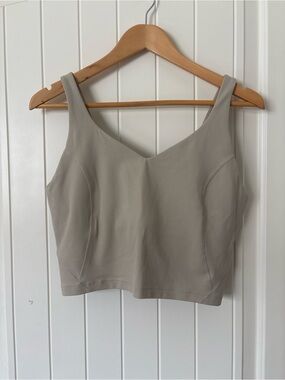 Lululemon Align Tank Size 12 Beige Taupe Cropped Yoga Top NWOT